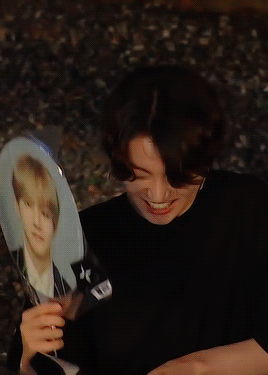 imtaeshook: outrojk: jungkook is so lucky  His big smile &amp; laugh is so devastating