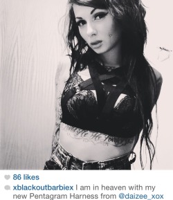 lovely-scum:  Teresa from bad girls club season 11 rocking my pentagram harness. Etsy.com/shop/lovelyscum 