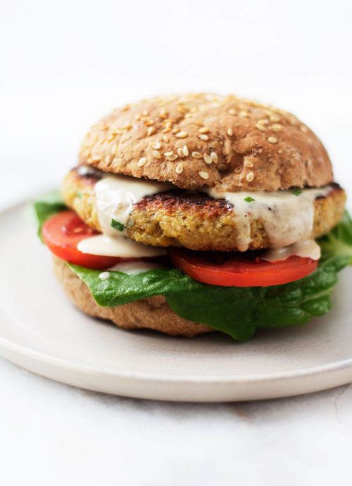 Quinoa Chickpea Za'atar Burgers