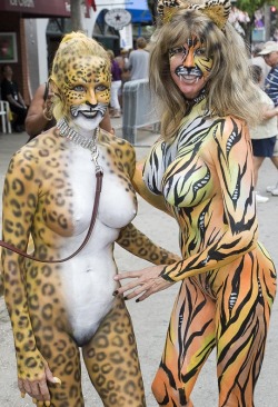 Paintedfemales:  2 Of The 3 Painted Milfs At Fantasy Fest Thanks Xxxadventure For
