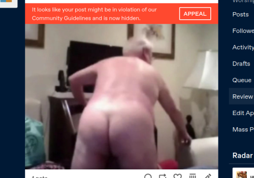 Big, smooth Grandpa ass, all ready to be fucked.