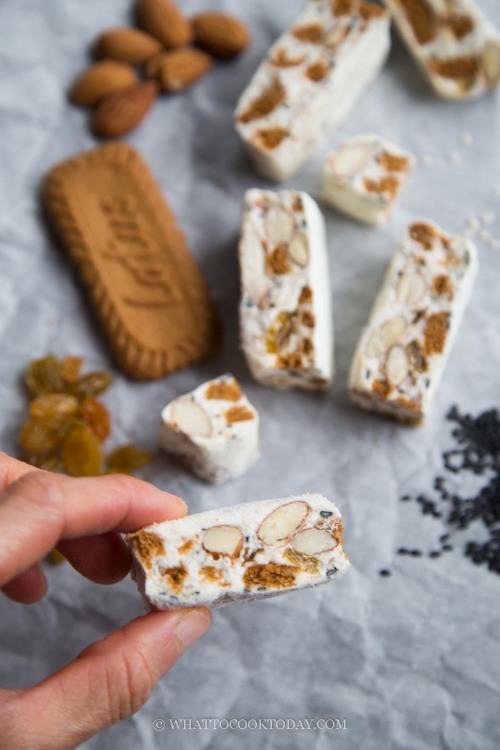 Easy Eggless Taiwanese Snowflake Crisp Milk Nougat