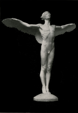 modbob:  Rising Day, a sculpture by Adolf Alexander Weinman. The figure was atop the Fountain of the Rising Sun in the Court of the Universe at the Panama Pacific International Exposition of 1915 in San Francisco, CA, the counterpart to Weinman’s more
