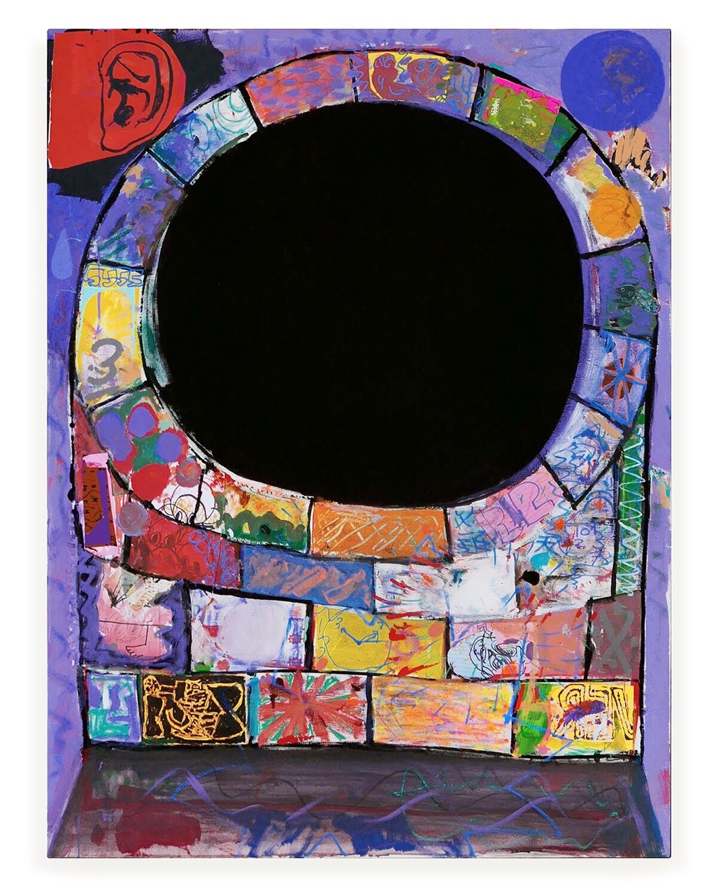 tessarlo: “invitation 1-” 36 x 48”, 91.5 x 122 cm, mixed media and collage