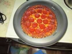 I left the pizza in the oven for a little