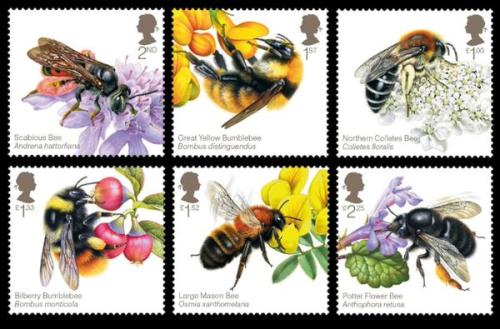 We love these new wild bee stamps.Beautifully illustrated by Richard Lewington 