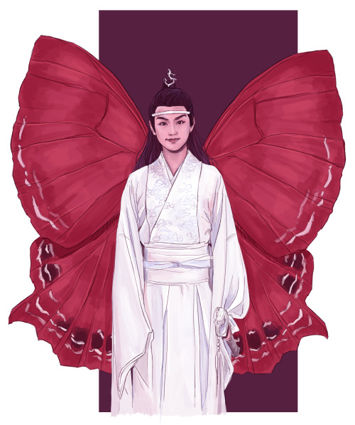 risoria:butterfly fairy lan sizhui, with bonus baby butterfly fairy a-yuan! other fairies: wei wuxia