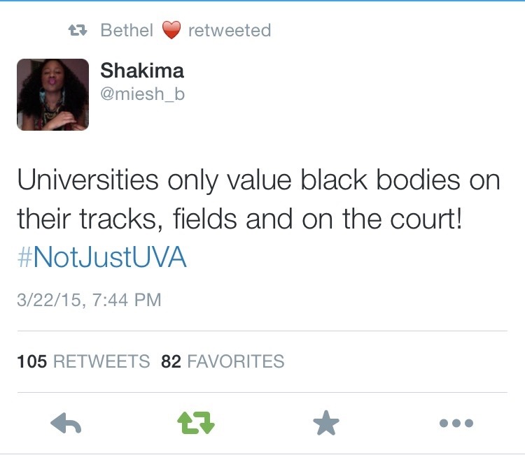 black-culture:  Students at UVa initiated the hashtag #notjustuva to spark conversation