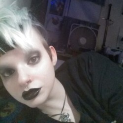 digitalcorpse:  &ldquo;At least we have good hair.&rdquo; #Samspam ##spookypunk #gothgoth 