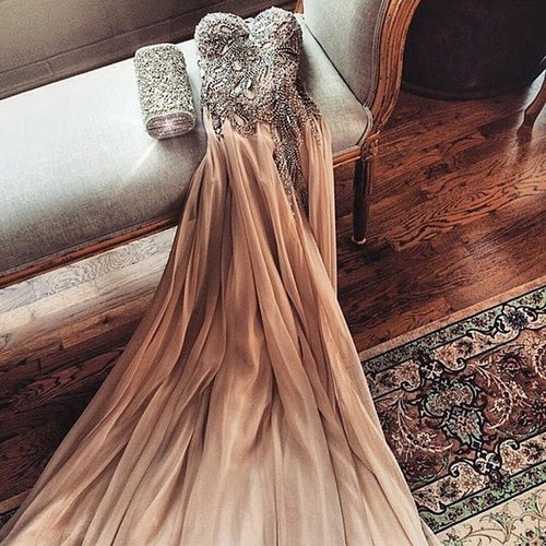 Nude color prom dresses