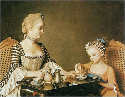 Jean-Etienne Liotard (Swiss artist, 1702-1789) Madame Liotard and her Daughter