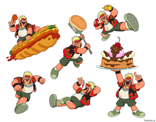 hannecke:Concepts for a Guy Fieri animated show.