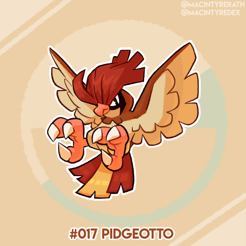 New Pokédex entry added!No.017 PIdgeotto