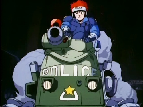 80sanime:   1979-1990 Anime PrimerDominion Tank Police (1988)  New Port City is a dangerous place. Never mind the severe air pollution that forces its citizens to wear oxygen masks outside or risk deadly bacterial poisoning; it’s overrun with outlaws