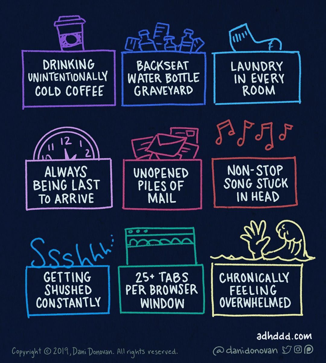 maaarine:instagram.com/danidonovan: ADHD webcomics