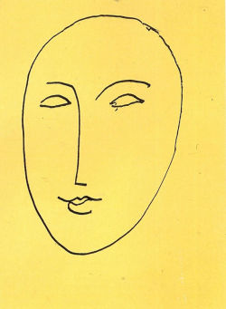 primary-yellow:  HENRI MATISSE FACE-MASK, 1948 PRIMARY YELLOW