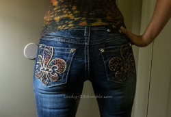 March 2015I love these jeans on her. I turned them into cutoffs for Summer. Gonna have to get some new pics of them.