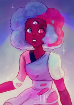 cyarindraws:  Process video; https://m.youtube.com/watch?v=rOir8d7zojU &lt;3   Cotton Candy Garnet by @cyarindraws 