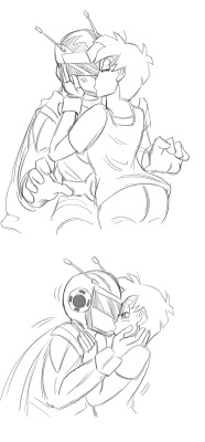   amerhuzairy94 said to funsexydragonball: Cmon! Make Videl kissing Gohan!! Aka saiyaman  