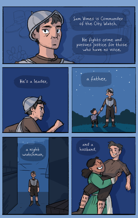 taylor-reynolds-art: TIME TO REST   A short comic about Tiffany Aching and Sam Vimes, ​two of D