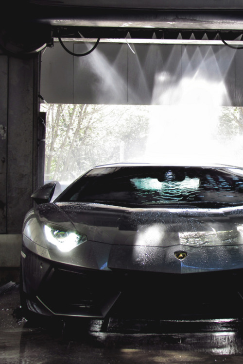 italian-luxury:Washing the Bull , Lamborghini Aventador