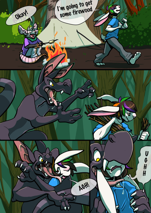 dragon-noms:  Not So Happy Camping I - Commision - by shaggi   Not So Happy Camping II - Commission 