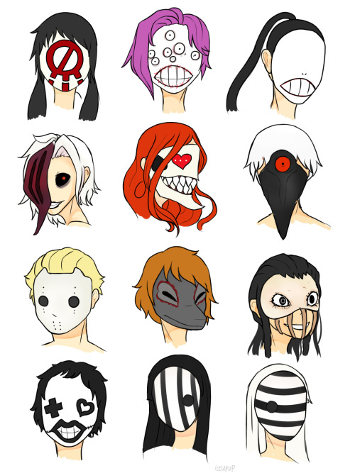 icoapup:  Masks (♡´❍`♡)*✧ ✰ ｡*