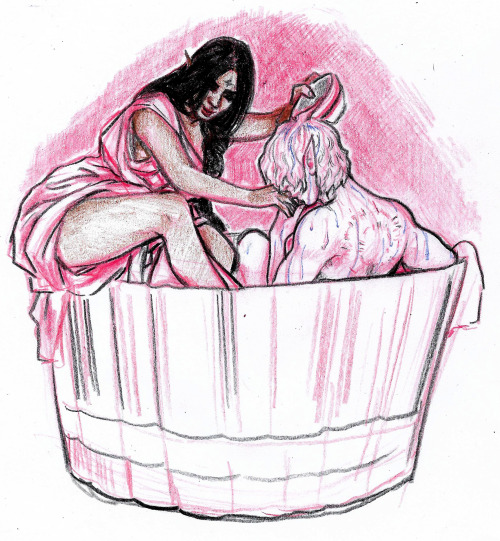 A Little Idea: Maistacia And Asterion Helping With Each Other's Hair Routines...yes This Is Just A Desperate