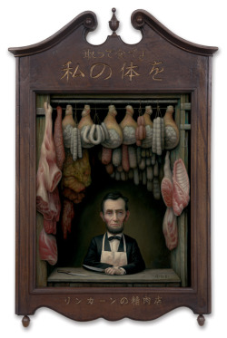 wonderkiddy:  The Meat Shop (#97) Painting by ⓒMark Ryden see more works of Mark Ryden Mark Ryden website