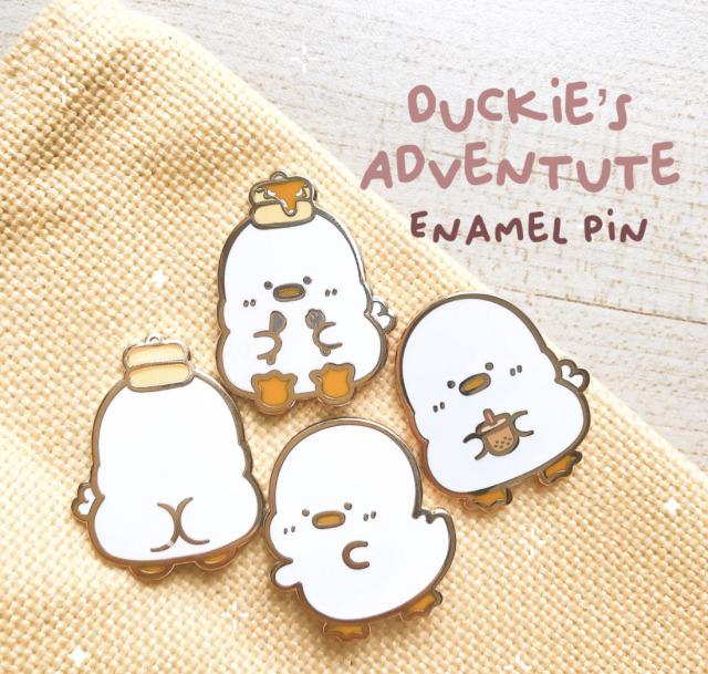 Duckie Adventure Hard Enamel Pin by deeayewhycrafts #pin#enamel pin#duck#duckie#cute#accessories#etsy