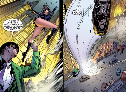 Mary Marvel vs. Riddler.[from Countdown to Final Crisis (2007) #42]