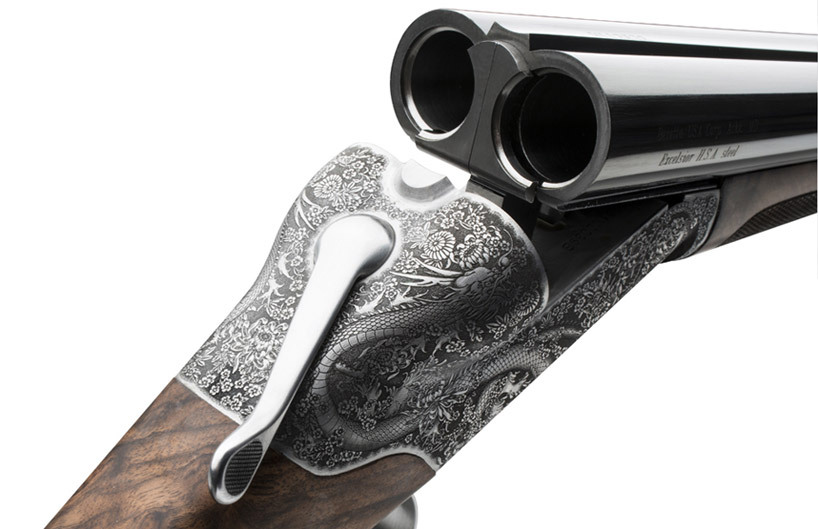 cubebreaker:  Engraved Beretta shotgun 486 with Asian-inspired design by Marc Newson.