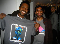 eyenoyuwantmoore:  Best friends AZIZ &amp; KANYE 