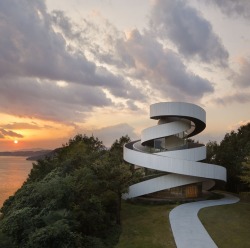 archatlas:  Ribbon Chapel NAP Architects     The   Ribbon Chapel by NAP Architects was just selected the Overall Winner of the 2015 LEAF Awards. The LEAF Awards is an annual awards ceremony founded in 2001 and now brings together leading architects,