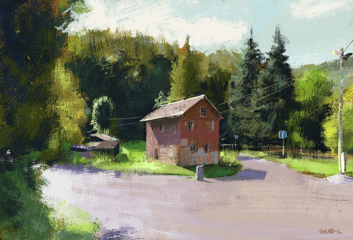 Google map street view quick study + speedpaint