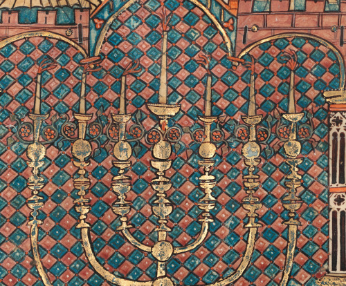 Menorah (1296). Detail.