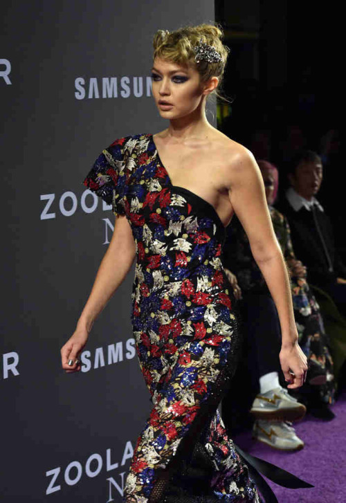 hadidnews: February 9: Gigi Hadid attends the “Zoolander 2” World Premiere at Alice Tully Hall in N