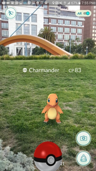 Pokemon GO: wild encounters, battles, PokeStops, and Gyms.