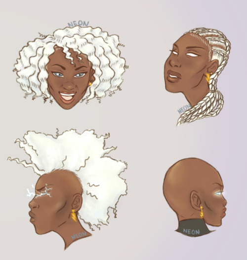 ofneondreams:   “I like my baby hair with baby hair and afro”   I’ve always wanted to see Storm with kinkier hair texture. How cool would it be to see the most iconic black female super hero stuntin’ with protective hairstyles?  Imagine her hair