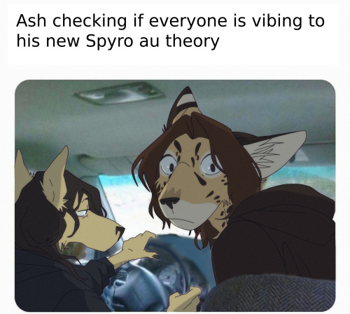 silly joke for my friend Ash, who loves doing Spyro au theorybased on this one meme ^