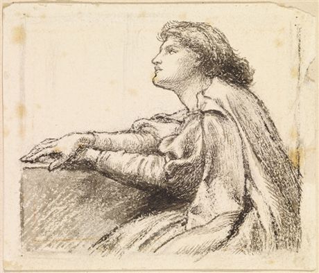 dante gabriel rossetti’s figure study for the princess for &lsquo;the long hours go and co