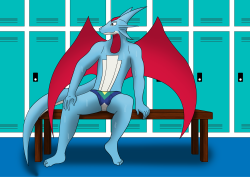 Just a Salamence in more Pokeball undies.