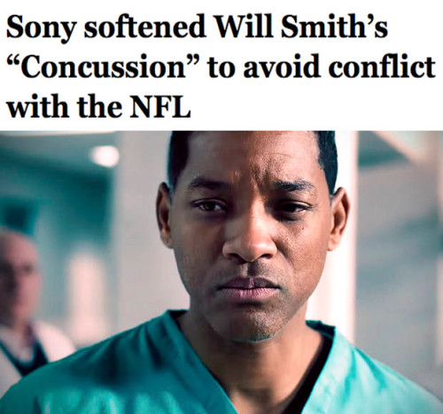salon:
“ “Concussion,” Sony’s film about degenerative brain disease in professional football players, was altered in order to soften the potential blow to the NFL, the New York Times reports.
According to dozens of emails released in the Sony hack,...