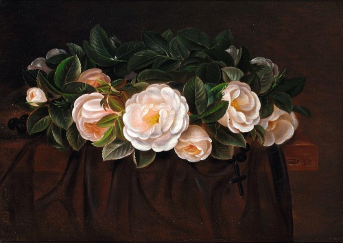 antoniettabrandeisova: A Wreath of White Roses, Alfrida Baadsgaard (Danish, 1839–1912)