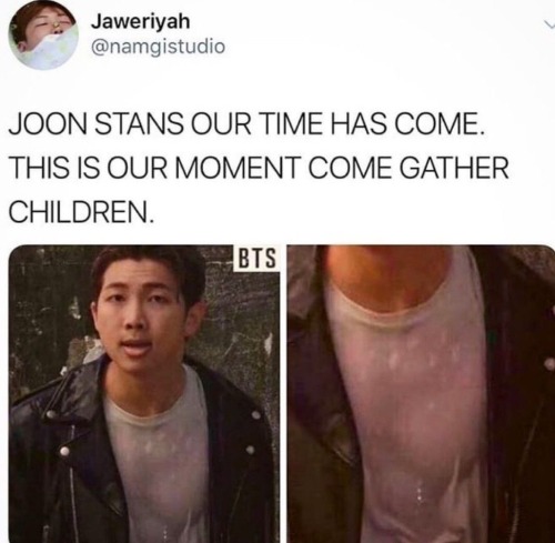 Also Throwback To BTSWorld For Giving Us Wet Tshirt Joon With A Leather Jacket, Since We HAVE THIS NOW