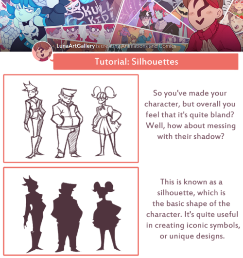 lunaartgallery: Art Tutorial Preview This one was fun to do since I usually leave silhouettes till a