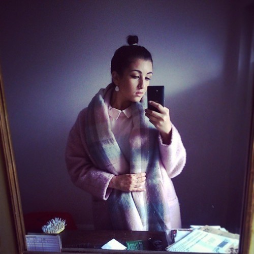 XXX Too much #pink !!  #coat #scarf #autumn #me photo