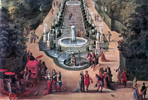 View of the Antiques Gallery Grove in the Gardens of Versailles by Pierre-Denis Martin,c. 1688