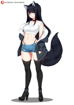 tofuubear: Finally did my first OC ever! She’s Reiko, she’s a wolf girl 8) Become a PATRON Gumroad store 