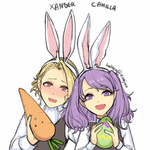 kyouryn: Happy Nohr royal siblings? Happy easter Xander and Camilla [twitter]